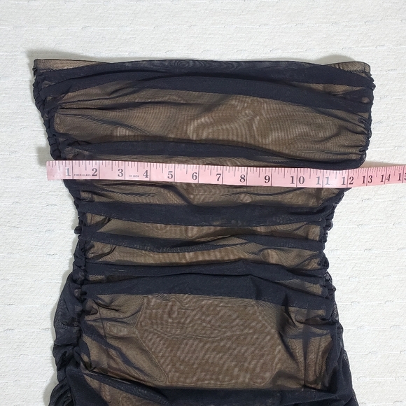 NORMA KAMALIWalter Strapless Mesh Mini Dress Size S /36 - Picture 7 of 10